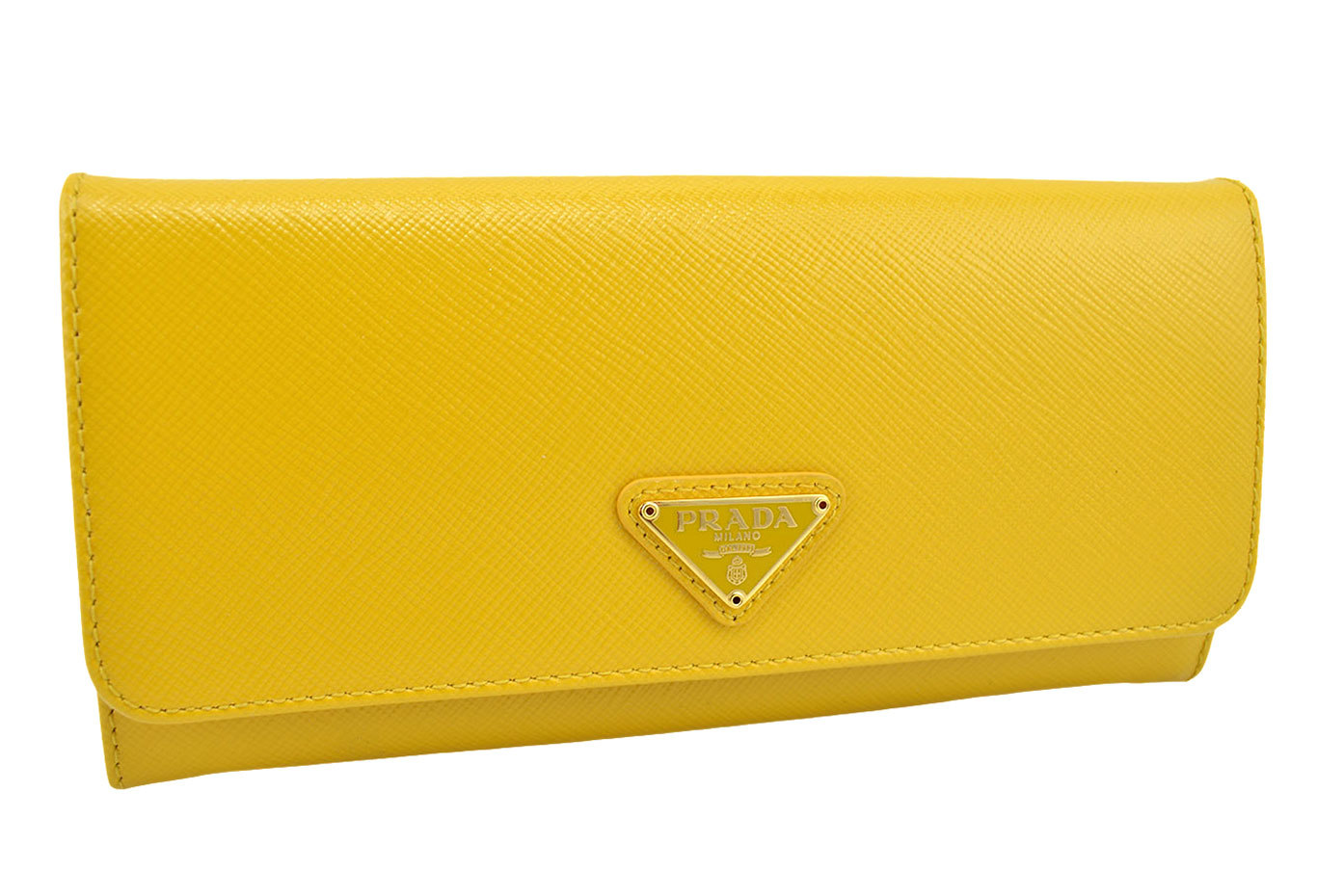 prada yellow wallet