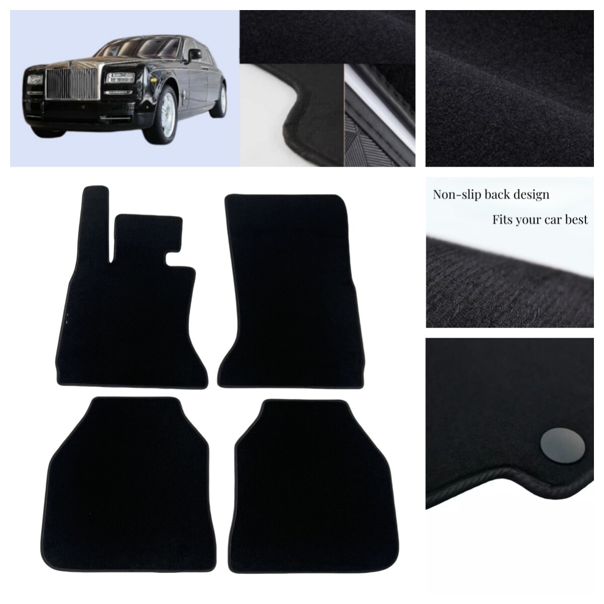 For Rolls Royce Ghost 2012-2018 Car Floor Mats Luxury Velour Carpets Auto Liners
