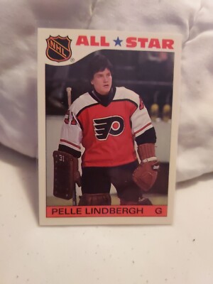 1986 Topps Hockey Sticker #6 Pelle Lindbergh