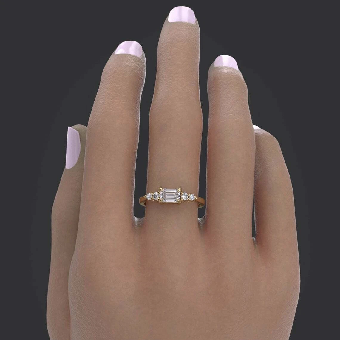 6x4 emerald cut diamond Clearance