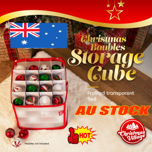 64Baubles Storage Box Christmas Xmas Tree Decoration Organiser Bauble Bag AC - Picture 1 of 9