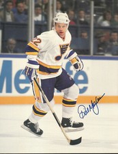 RICK MEAGHER AUTOGRAPH SIGNED 8X10 PHOTO ST. LOUIS BLUES COA 