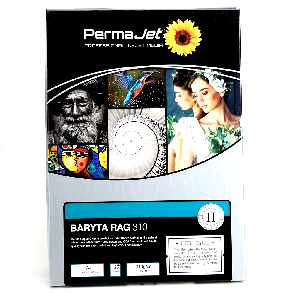 Permajet Baryta Rag 310gsm A4 Photo Paper - 25 Sheets
