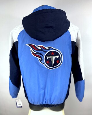 Titans Jacket Tennessee Starter Hooded Half Zip Pullover Jacket