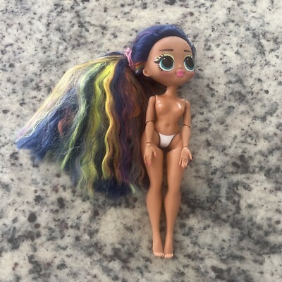 LOL Surprise OMG Doll Tall Large Colored Hair EUC (no Clothes