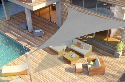 Triangle Sun Shade Sail Canopy UV Block Sunshade Cover Yard Deck Garden Outdoor