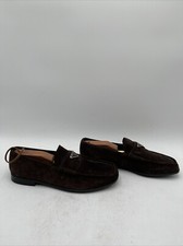 Men’s Prada Leather Mocassin Loafers Dark Brown Size 7