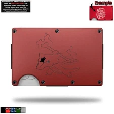 Metal Wallet Minimalist Laser Engraved with ALOLAN MAROWAK