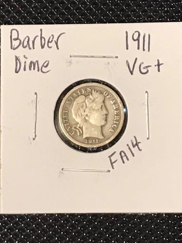 1911 Barber Dime VG+
