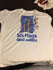 Bugs Bunny Six Flags Vintage Tshirt XXL Looney Toons Amusement Park