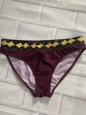 Athleta Bikini Bottom Medium Swimwear Swim Separate Purple Printed  Waistband