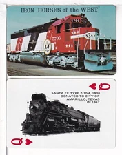 Single Railroad Playing Card "Atchison, Topeka, Santa Fe, ATSF-17",  Bolhagen #