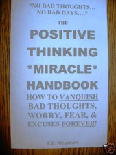 POSITIVE THINKING MIRACLE HANDBOOK self help book worry