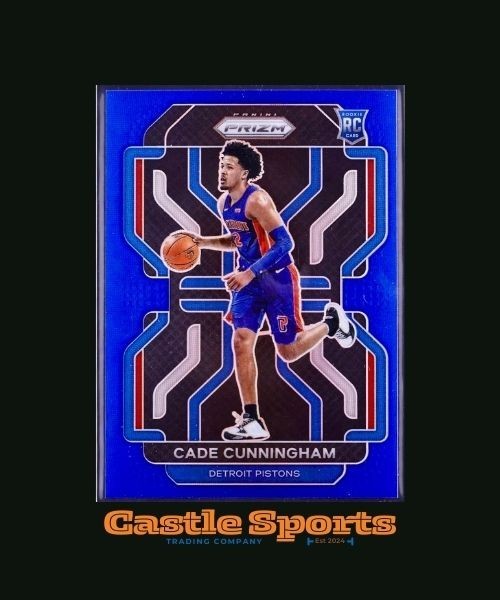2021 Panini Prizm #282 Cade Cunningham True Blue Prizm /199 SP Rookie RC Pistons