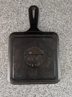 Vintage Lodge 5.5" Square 5WS Cast Iron Skillet Pan, Seasoned and Ready