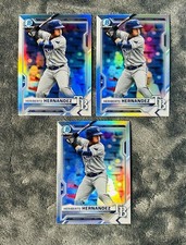 Heriberto Hernandez 2021 Bowman Draft (3) Silver Refractor