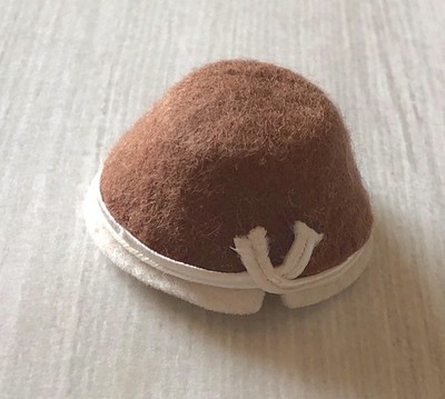 Vintage Barbie Brown Felt Pillbox Hat Only #937 Sorority Meeting