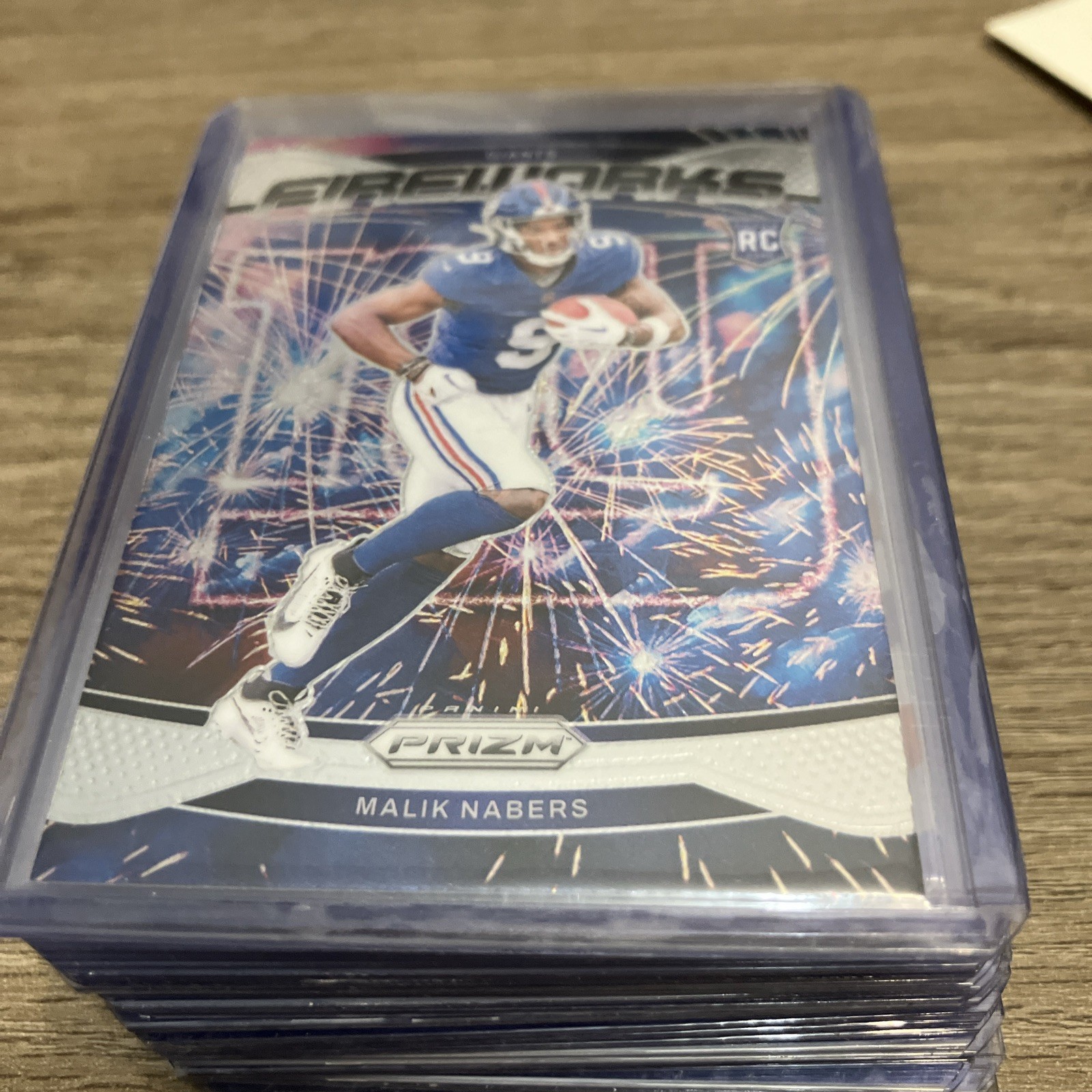 2024 Panini Prizm Malik Nabers Fireworks RC Rookie #21 Giants