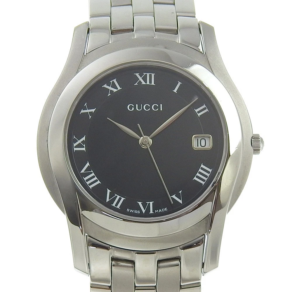 Orologio Gucci Classe G 5500M SS Quarzo Analogico Uomo Quadrante Nero