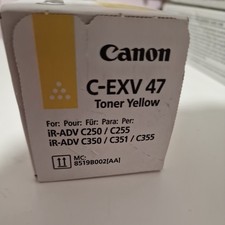 Genuine Canon C-EXV 47 Toner Cartridge - Unopened -Brand New and Sealed - Yellow