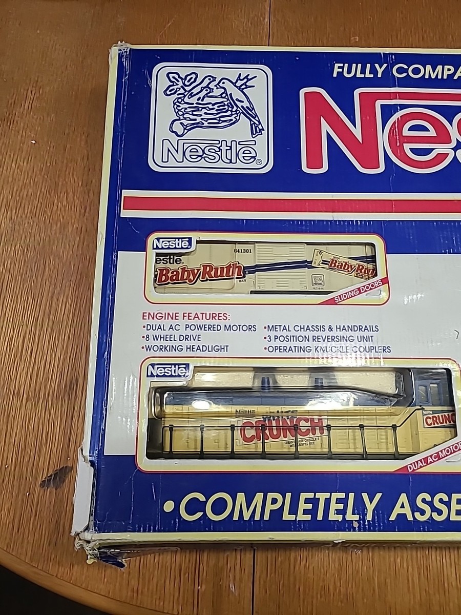 1996 K-Line Nestle O-27 Gauge 6-Unit Train Set Cars Track New Old