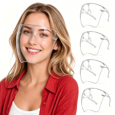 Face Shield Glasses 4 Pack Anti Fog Clear Full Face Protection Splash Guard Reus