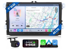 6 64G 9" Android Auto Car Stereo Wireless CarPlay for VW Volkswagen Golf MK5 MK6