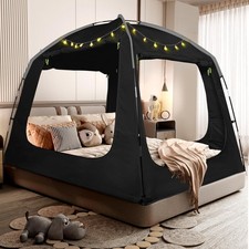 Bed Tent Full Bed Canopy for Adult and Kids Indoor Blackout Sleep Tents  4 D...