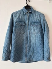 Paul Smith REDEAR Quilted Denim Jacket M Size Light Blue Ready To Wear