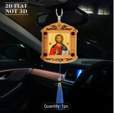 Holz Auto Orthodox Anhänger mit Quaste