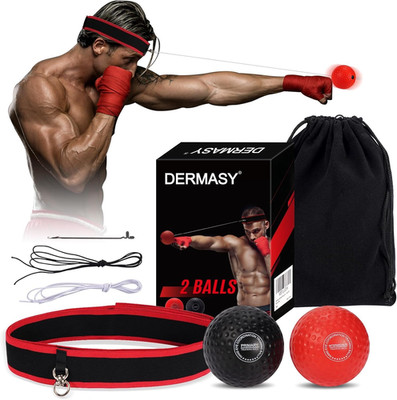 Upgraded Boxing Reflex Ball, Boxing Training Ball with Headband Perfect for Reac