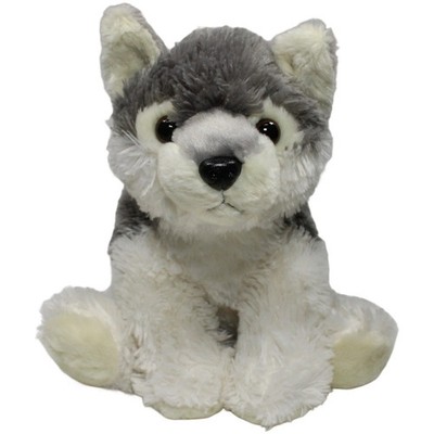 Aurora Wolf Kuscheltier 32 cm weiß grau beige sitzend Plüschtier Stofftier
