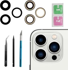 3 Pcs Set Back Rear Camera Lens Replacement for iPhone 13 Pro Max Rear Back