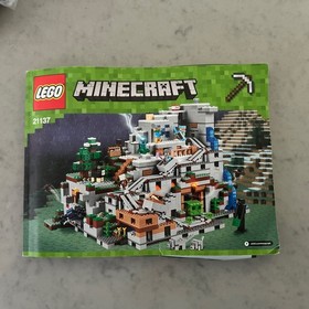 LEGO Minecraft: The Mountain Cave (21137) 100% Complete w/ Box Manual Minifigs