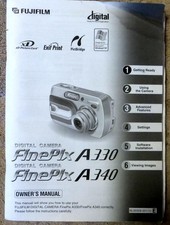 FUJIFILM FINEPIX A330 and A340 OWNER'S MANUAL GUIDE & CD ~Very Good condition