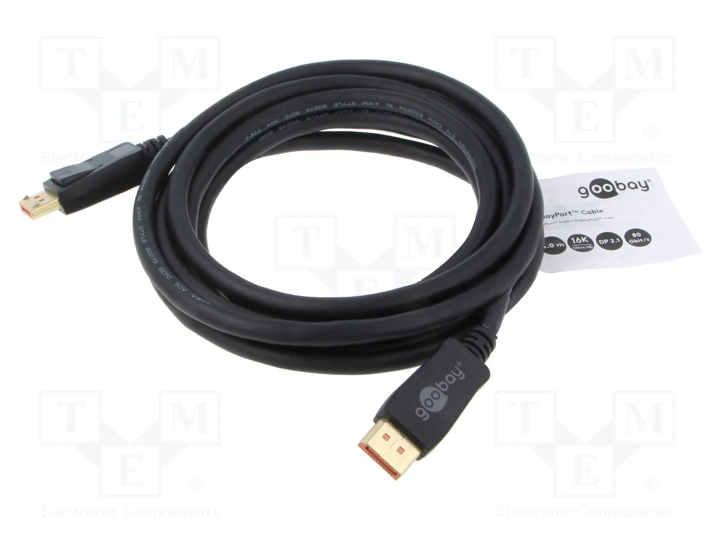 Goobay Noir 74762 Câble Displayport 3 M - Neuf - Image 3