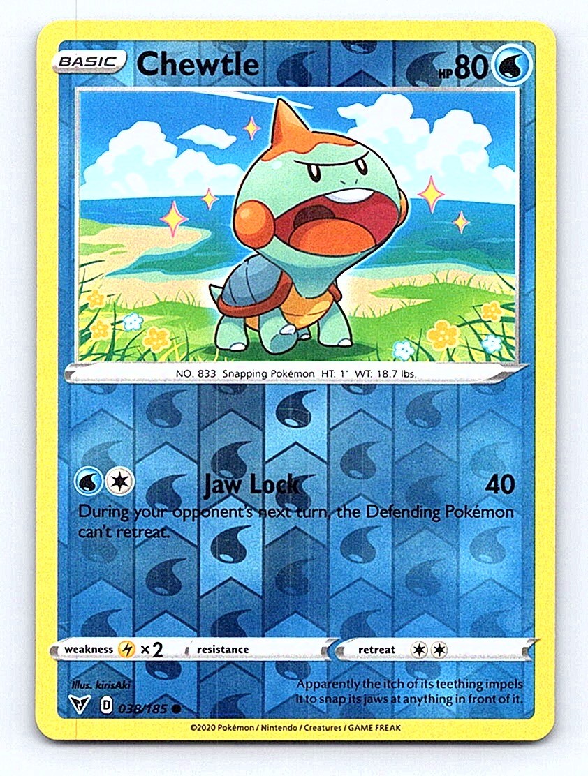 Chewtle Reverse Holo 038/185 SWSH04: Vivid Voltage Common NM