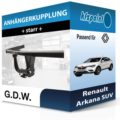 G.D.W. Anhängekupplung starr passend für Renault Arkana SUV 08.2019-jetzt neu