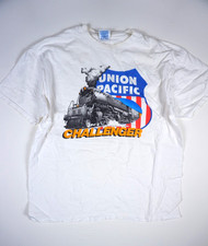 Vintage Union Pacific Challenger Train Locomotive Rail Road T Shirt XL Mens 90s