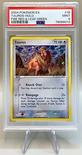 Pokémon Tauros #16/112 Holo Rare - 2004 EX Fire Red Leaf Green - PSA 9 MINT!!