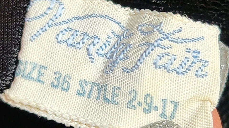 Camisón largo negro vintage Vanity Fair lencería cinta de encaje talla 36 Whimsigoth Foto 4 de 4