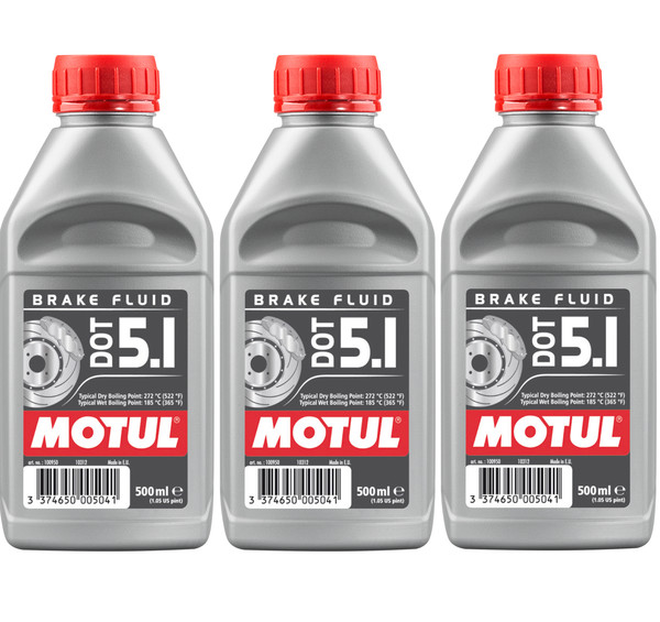 Motul DOT 5.1 BremsflüSsigkeit 3X500 Ml Brake Fluid Vollsynthetisch ABS-image