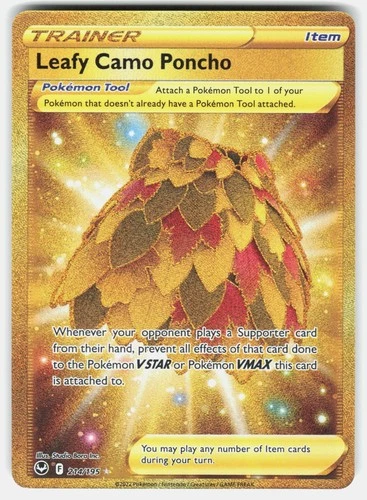 Leafy Camo Poncho (Secret) Holo Secret Rare SWSH12: Silver Tempest 214/195 NM