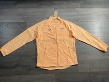 Nike Rafa Nadal Tennis Jacket Orange Chalk Full Zip Men's Size Large DV2885-777