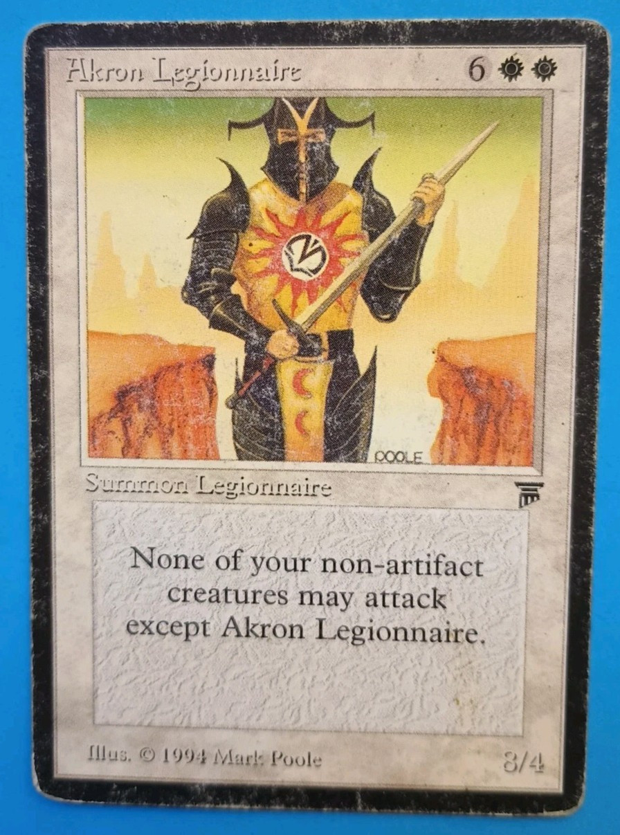 Magic the Gathering MTG Legends AKRON LEGIONNAIRE  HP RARE 1994  Vintage NICE!