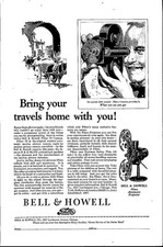 1928 Bell  Howell Filmo Movie Video Camera Vintage Print Ad Ephemera