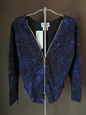 Vintage 80s Helen Sue Top Zip front sz. Lg deadstock