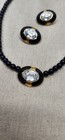 Vintage Trifari Goldtone Enamel Jewelry Set Lightweight Lucite And Rhinestones — photo 2