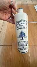 Blue Delft Cura&ccedil;ao Ceramic Bottle with Handle Blue & White Holland MPN 2426