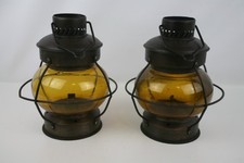 Vintage Pair(2) Maritime/Railway Oil Lanterns, Excellent